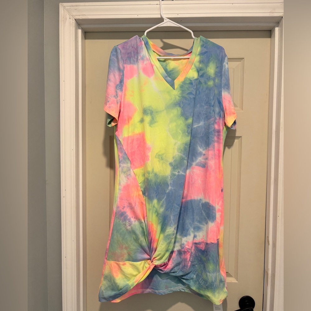 Cupshe Multicolor Tie-Dye Dress size XL